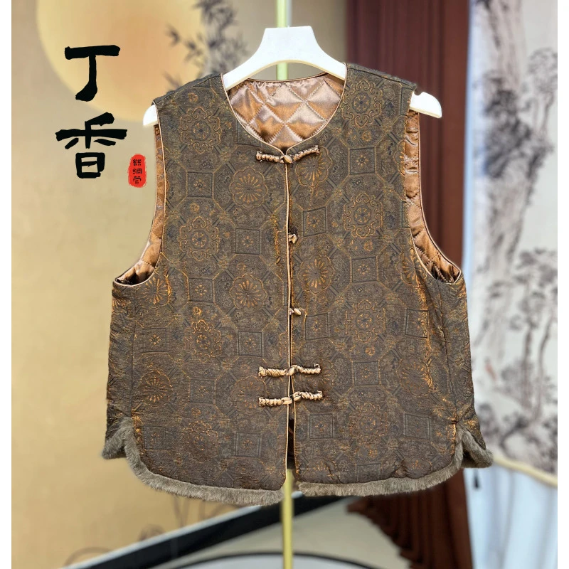 272加绒加厚精品浮光马甲