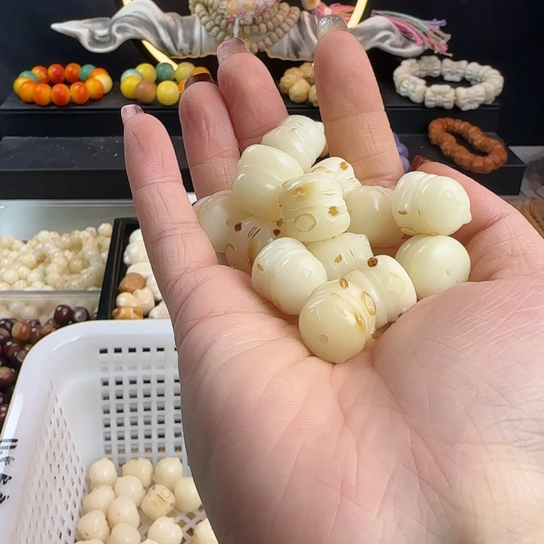 菩提根/象牙果手串瑕疵卡15炭烤招财猫20颗