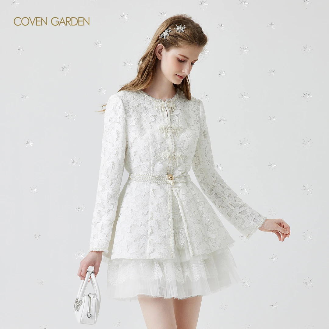 【哥文花园】千金范蕾丝收腰短外套CSA1041210