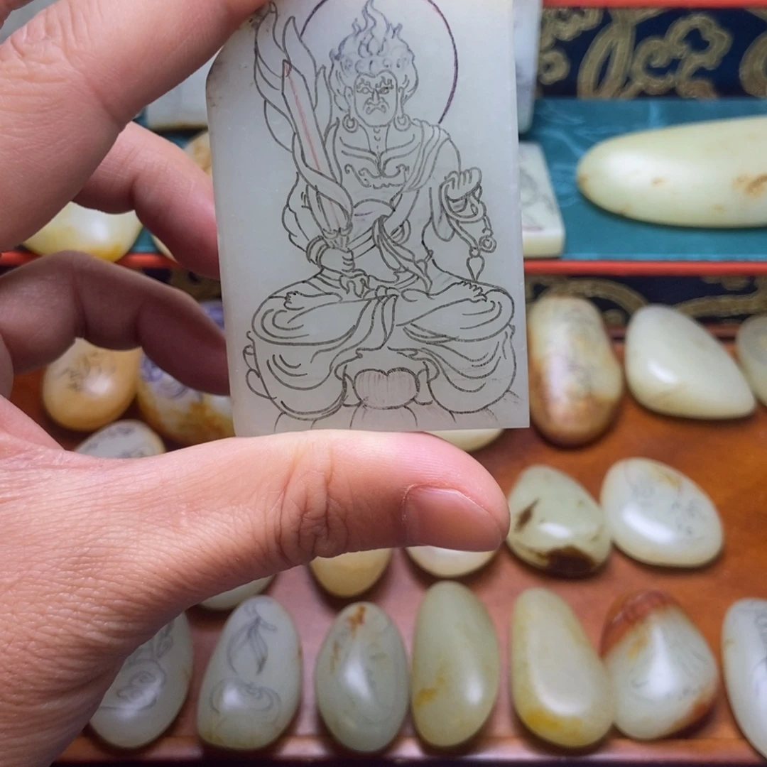 喜***食定制和田玉未镶嵌1