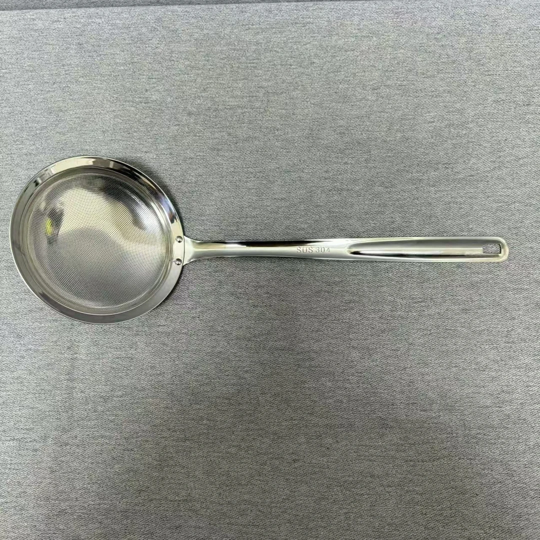 1-020 不锈钢深口打沫勺 过滤网漏勺 勺宽约11CM 长约31CM