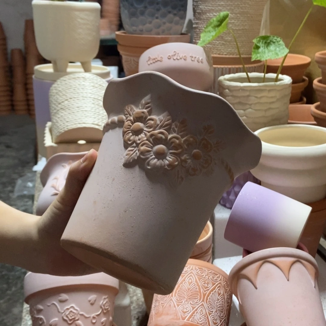 15×14雾化花边花束 粗陶1个