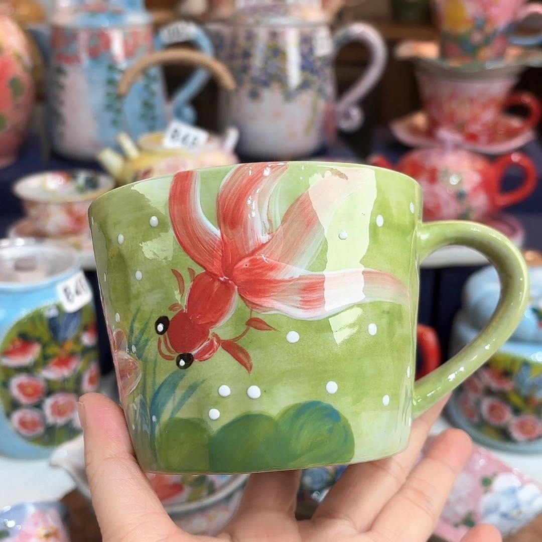 景德镇手绘高温釉下彩陶瓷茶具