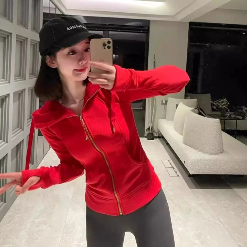 S*uba 女士运动连帽多色瑜伽外套DJ028