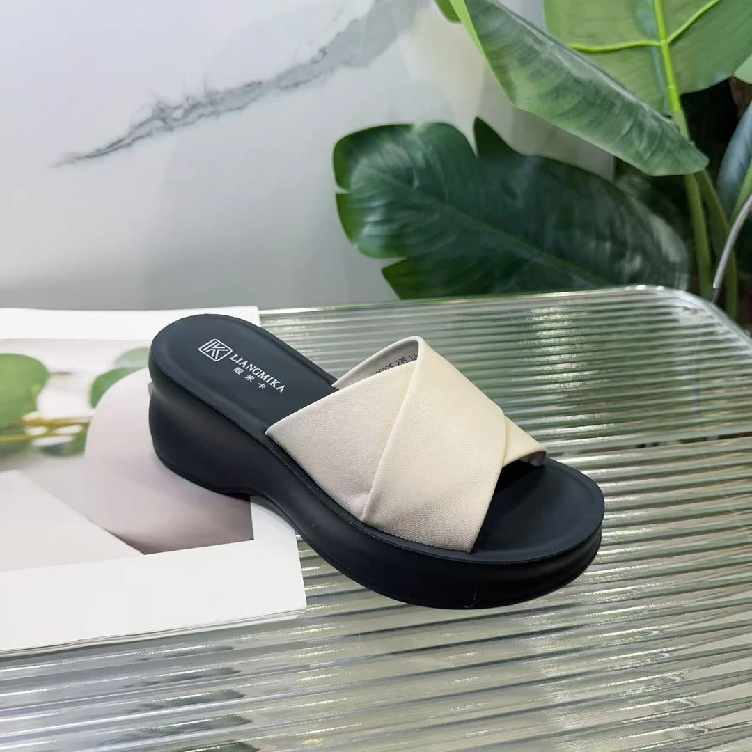 夏休闲款法式拖鞋女新款配裙子仙女风拖鞋28025