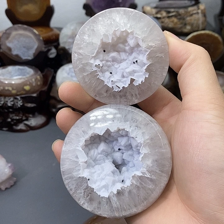 未镶嵌紫晶摆件牙软聚宝盆