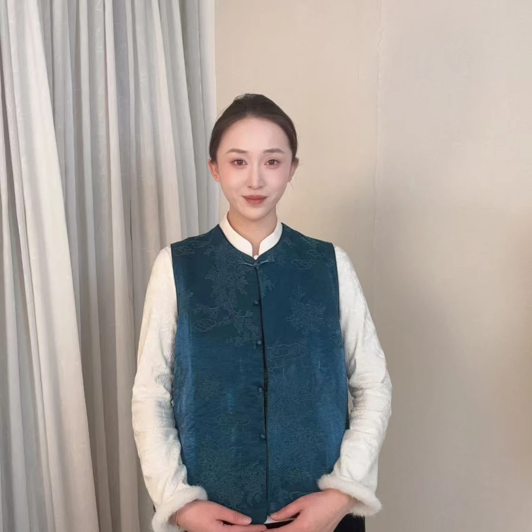 【云枝】2025新款国风新中式刺绣马甲LTX