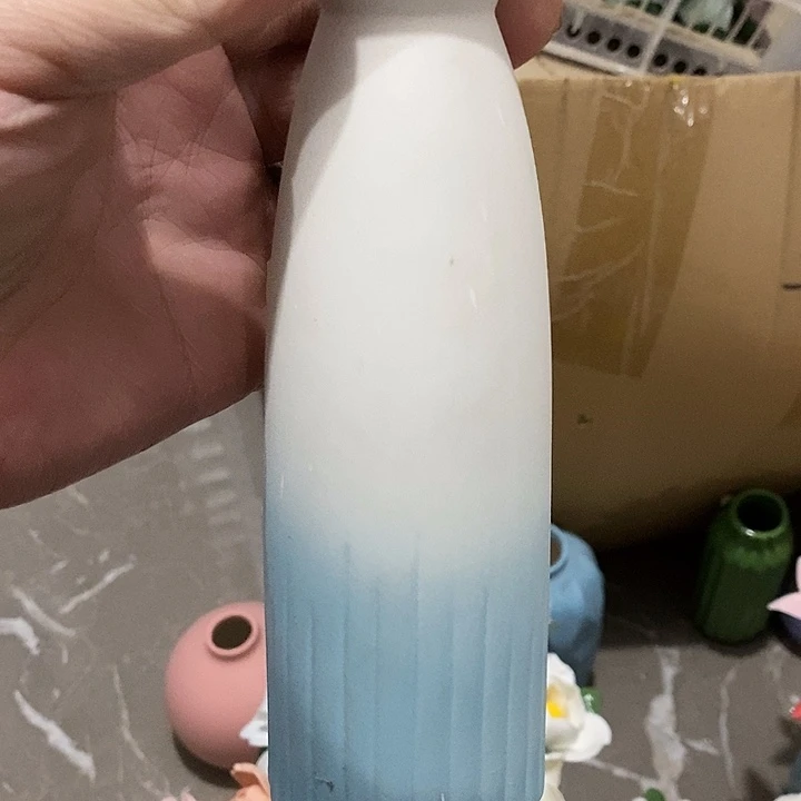 瓷片纯手工陶瓷花摆件瑕