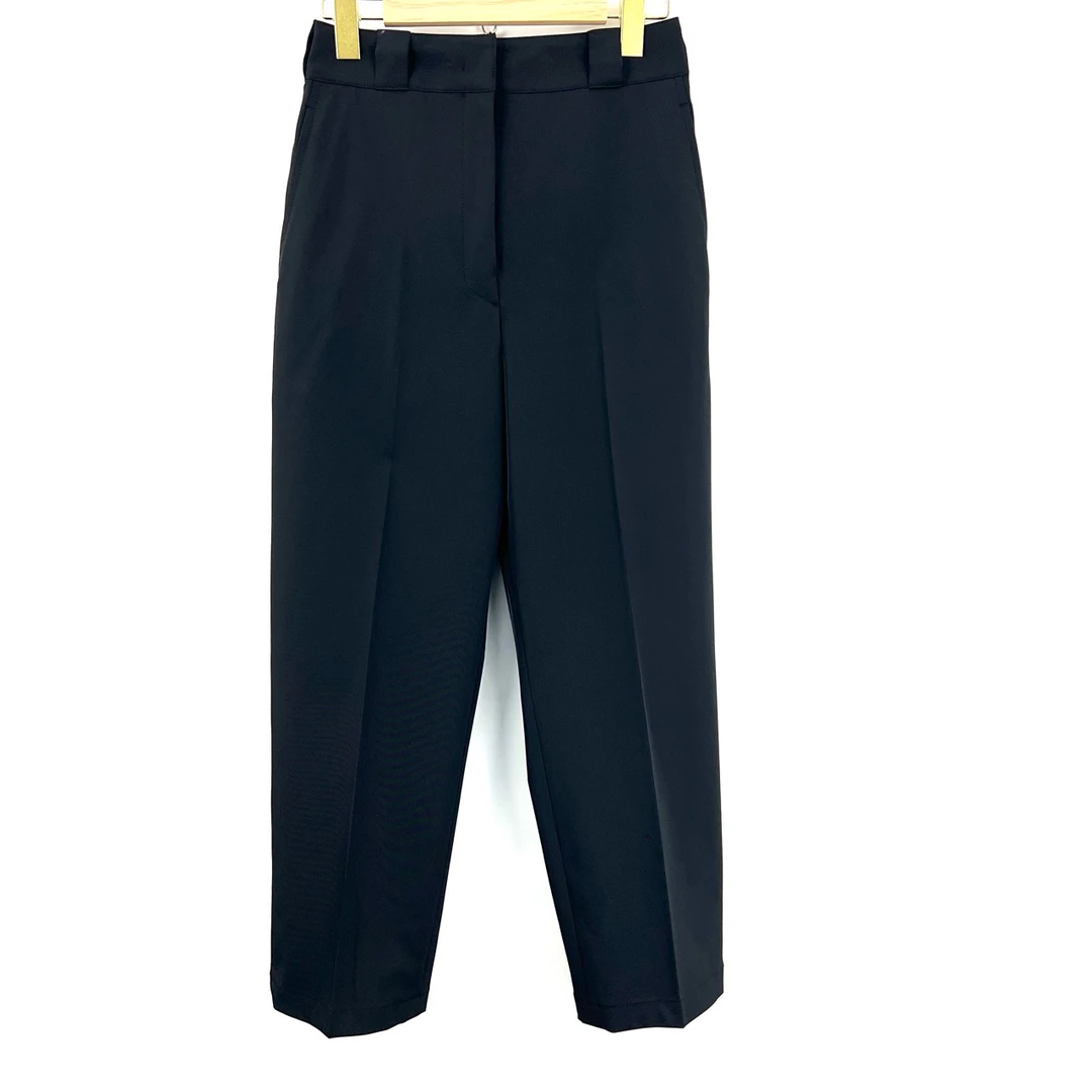 全新未使用 Prada/普拉达 36码/黑色阔腿西装裤/06191