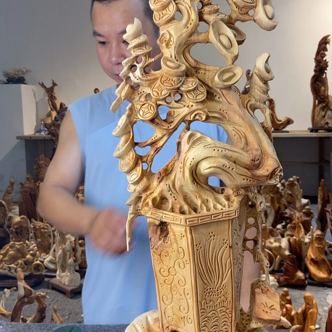 柏木（崖柏）太行崖柏根雕摆件