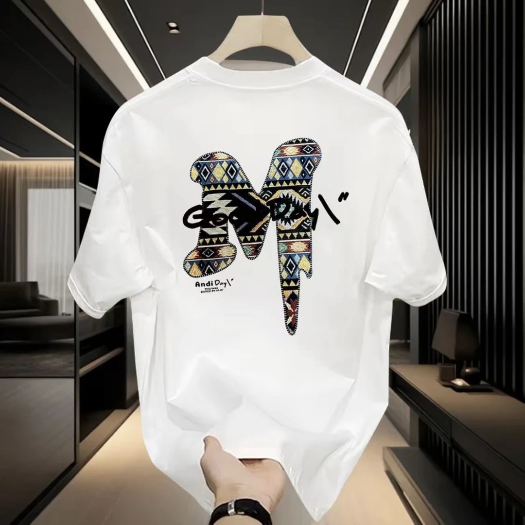 美式痞帅重磅休闲短袖T恤青年男女款夏季ins潮牌街头宽松圆领上衣