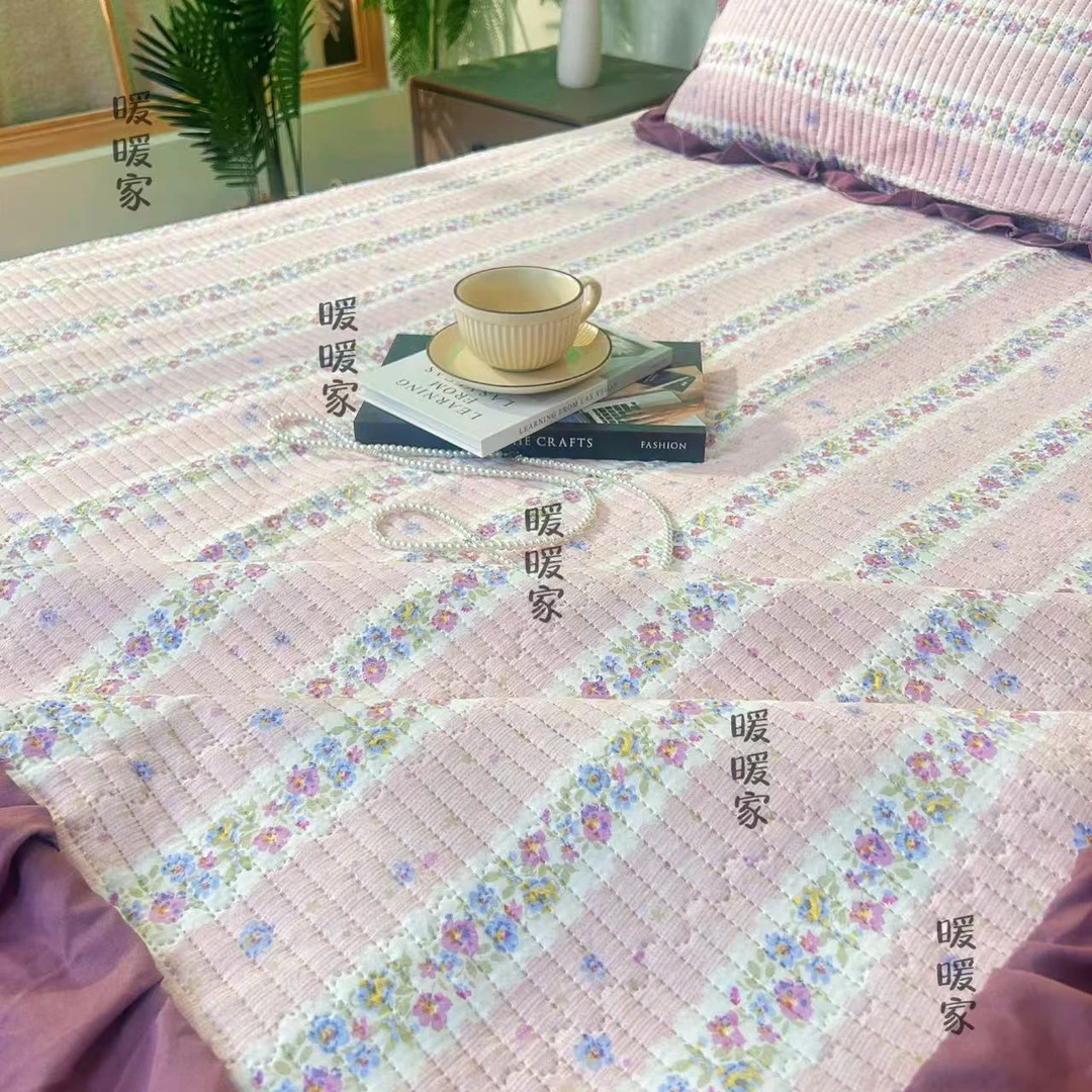 （春日物语）200*230简约花边舒适柔软亲肤四季通用多功能床盖