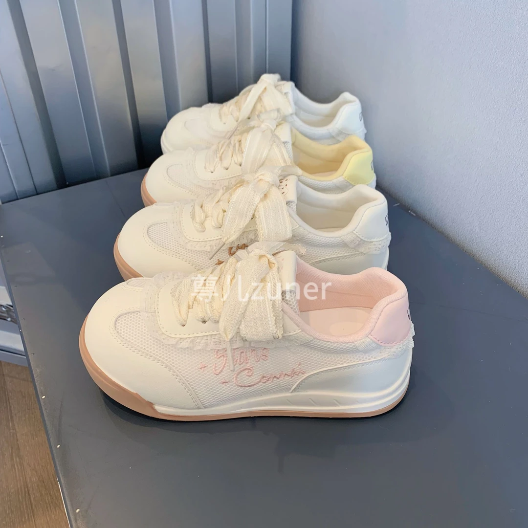 尊儿2025潮鞋学生韩版透气厚底潮流时尚百搭夏季新款ins刺绣板鞋