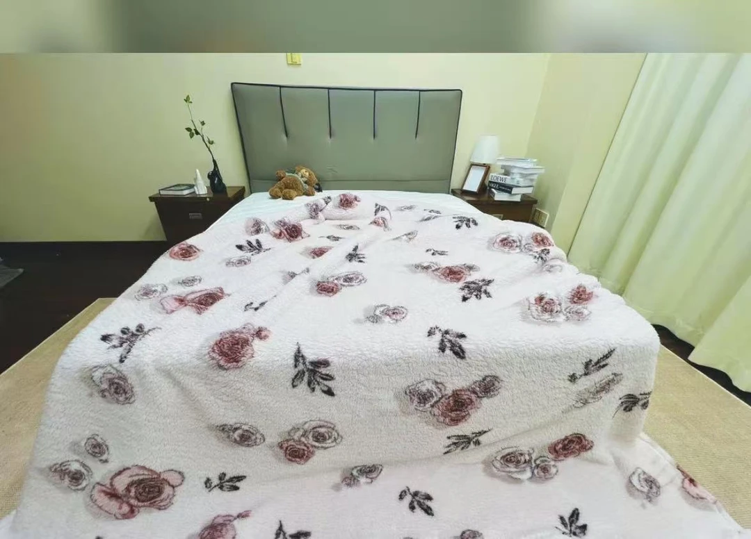 180*200【玫瑰花语】毛毯