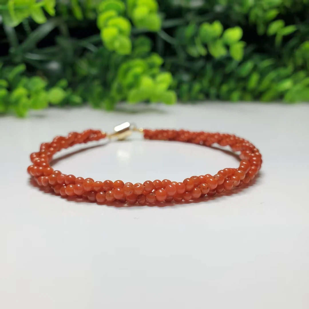 V141【赵小姐】【万缕千丝】925南红玛瑙麻花手链多样发其一