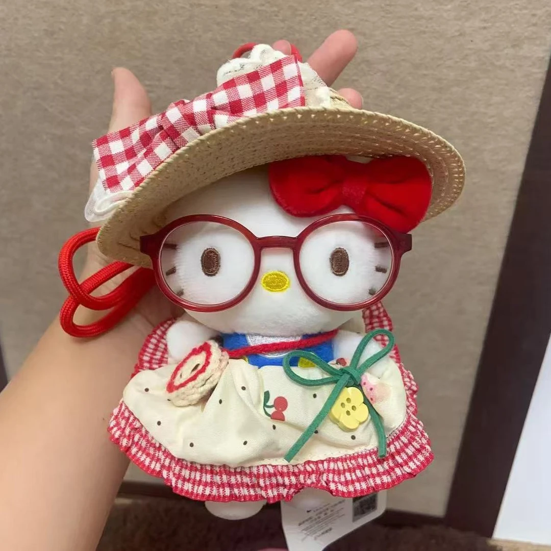 正版三丽鸥hellokitty包包挂件蝶帽甜甜可爱毛绒包挂公仔挂饰礼物