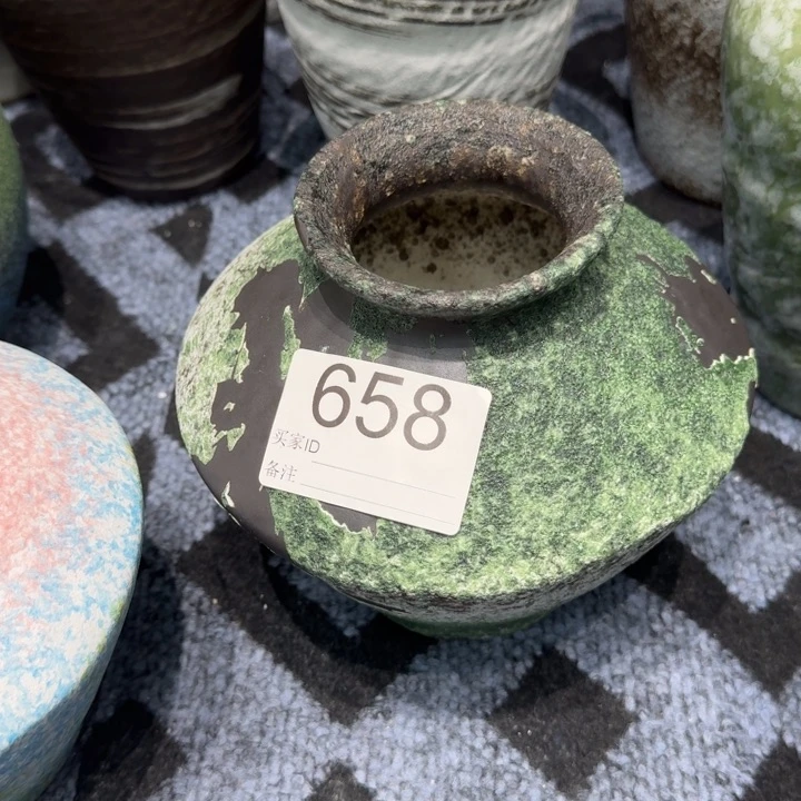 瓷片景德镇高温花器编码658高18口6默认无孔