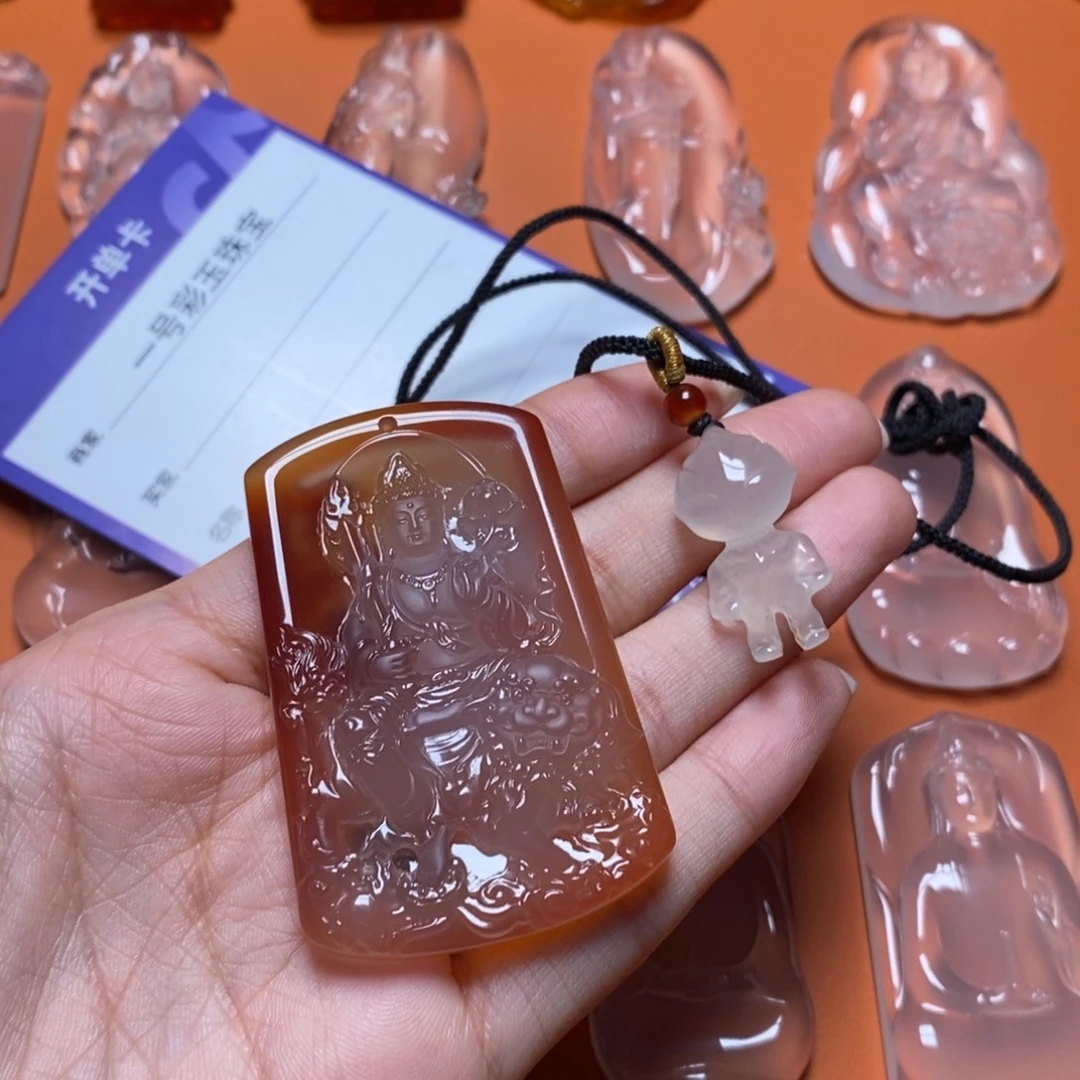 手***4玛瑙/玉髓未镶嵌吊坠