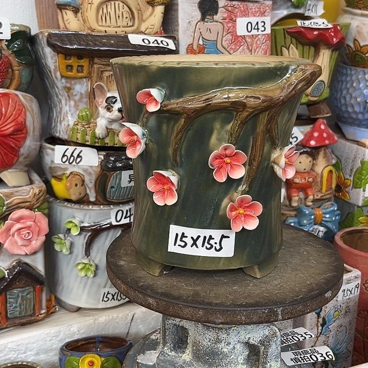 粗陶材质多肉花盆