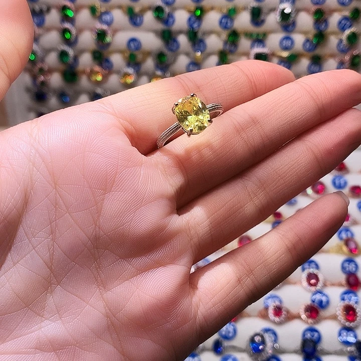 黄晶戒指银S925镶嵌11111111111