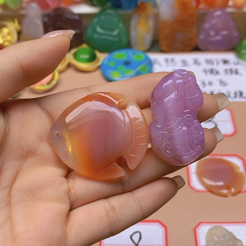【闪购商品】玛瑙/玉髓玉牌未镶嵌尔*