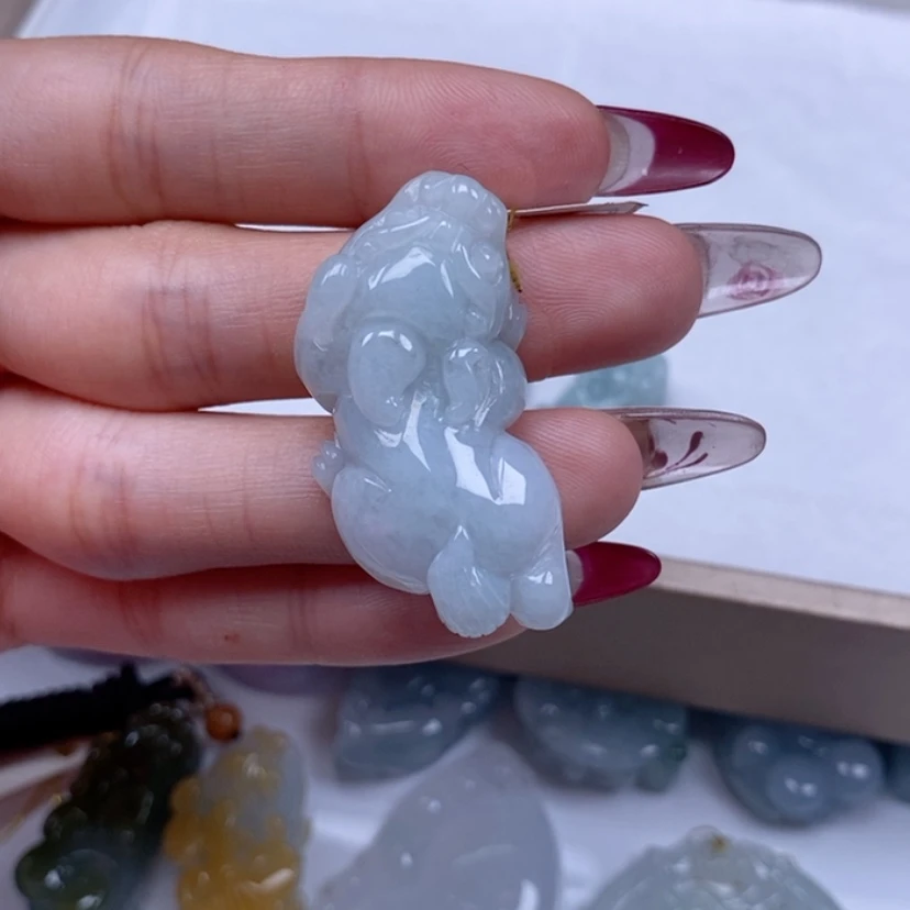 【闪购商品】翡翠颈饰未镶嵌魔***人貔貅