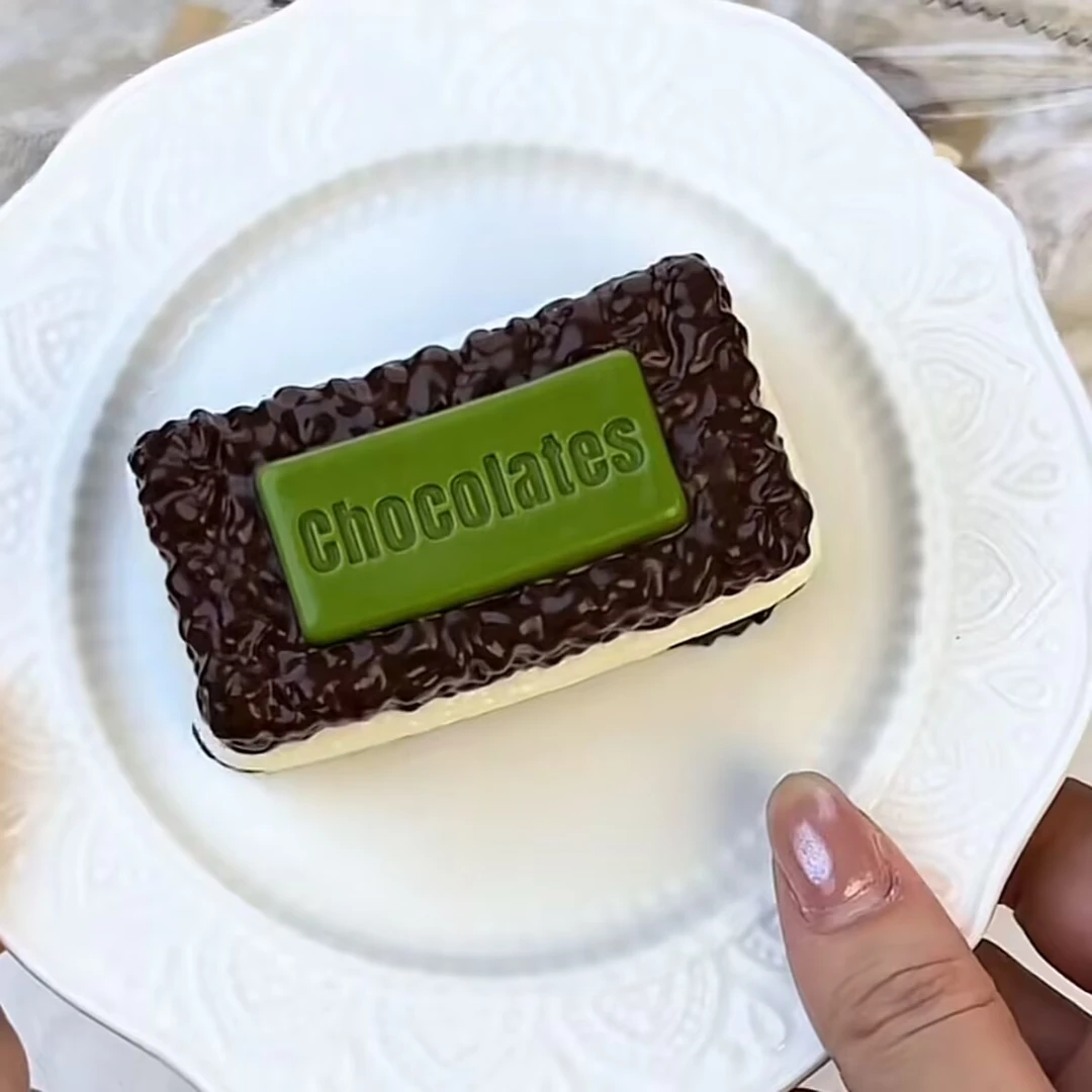 抹茶黑巧奶油酥 捏捏乐 硅胶玩具 默认微瑕 介意勿拍