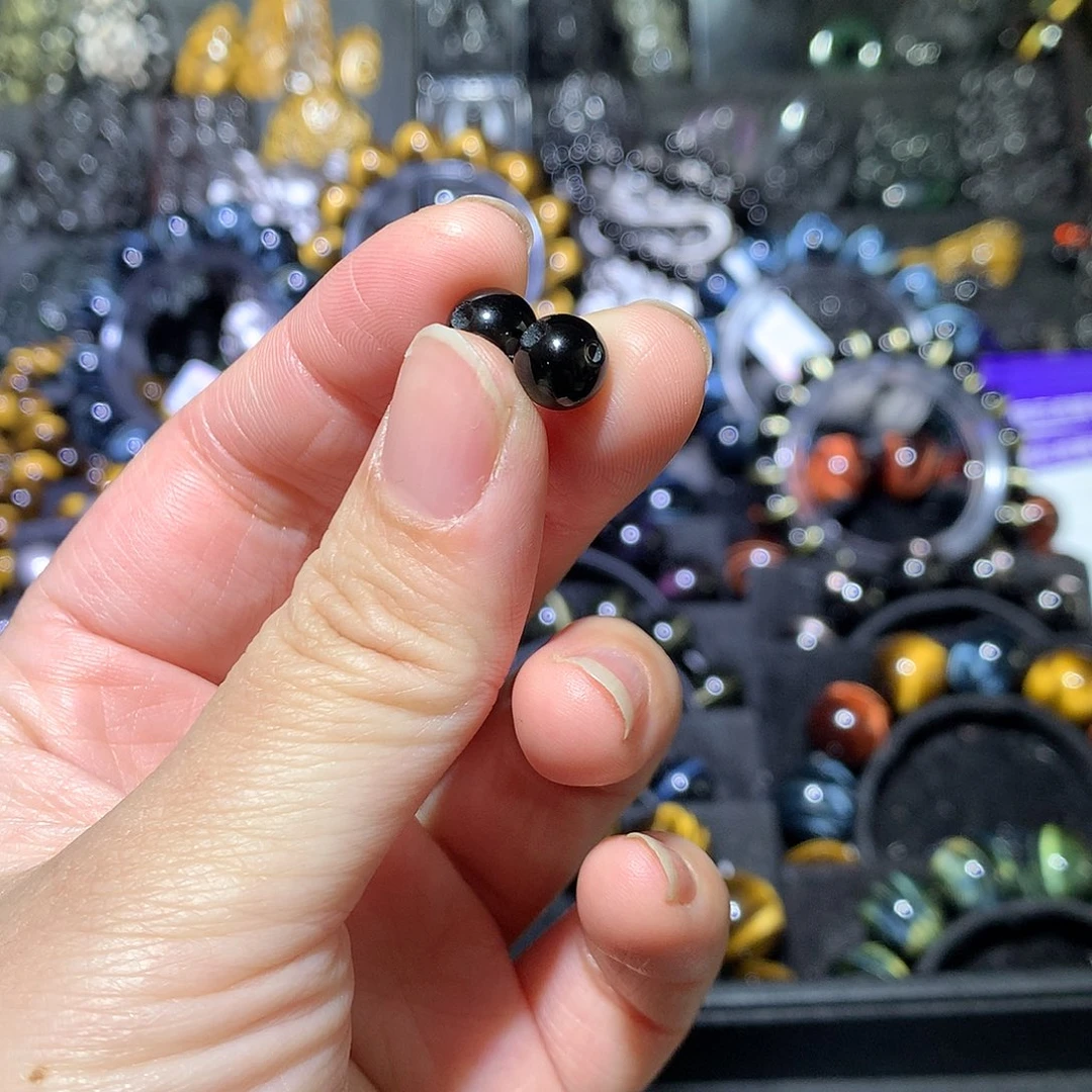 玫***道黑曜岩未镶嵌手链