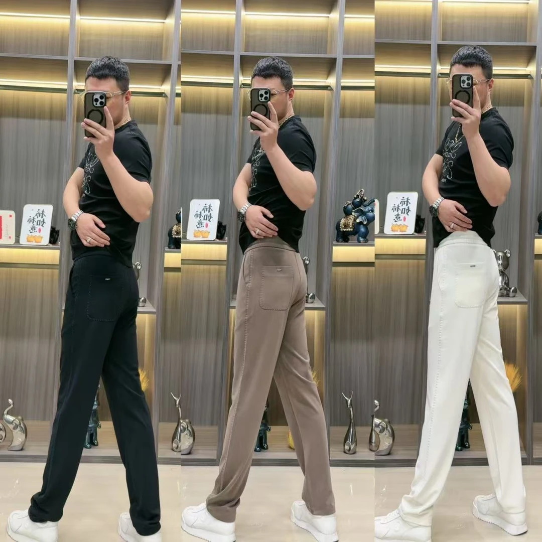 2025云柔感/莫代尔超柔舒适简约【弹力面膜】直筒高端休闲裤裤子