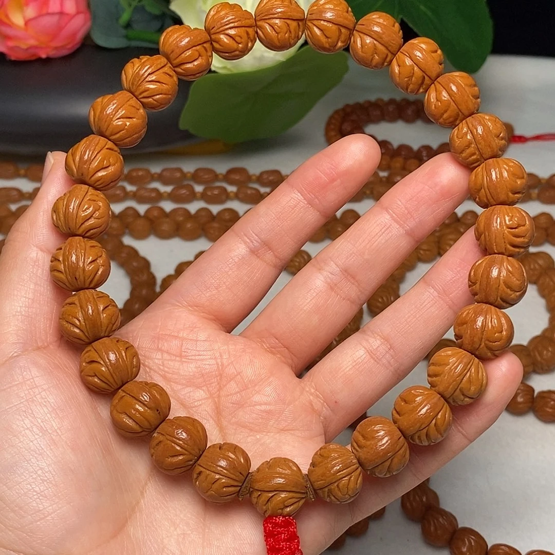 手串桃核14mm野生苹果圆桃核手持27颗