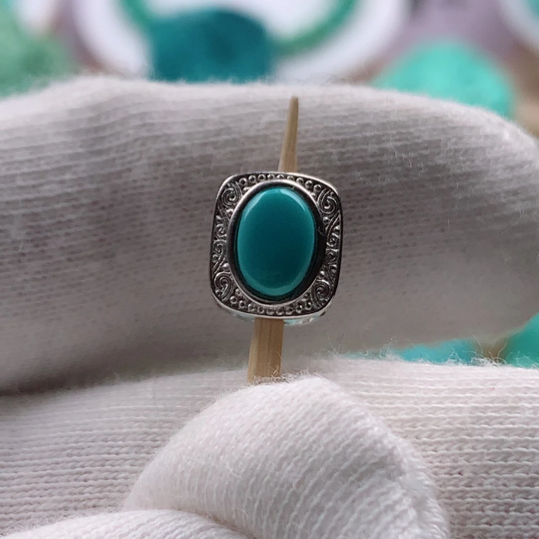 绿松石配饰银S925镶嵌
