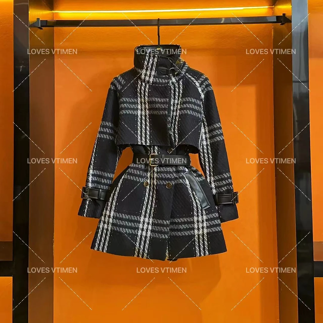 【小鬼专属】羽绒白鸭绒时尚格子百搭拼接防风外套LOVES-A1222
