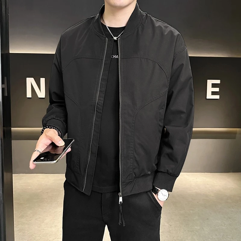春季爆款棒球服男士立领外套2025新款韩版修身夹克男春秋款褂子