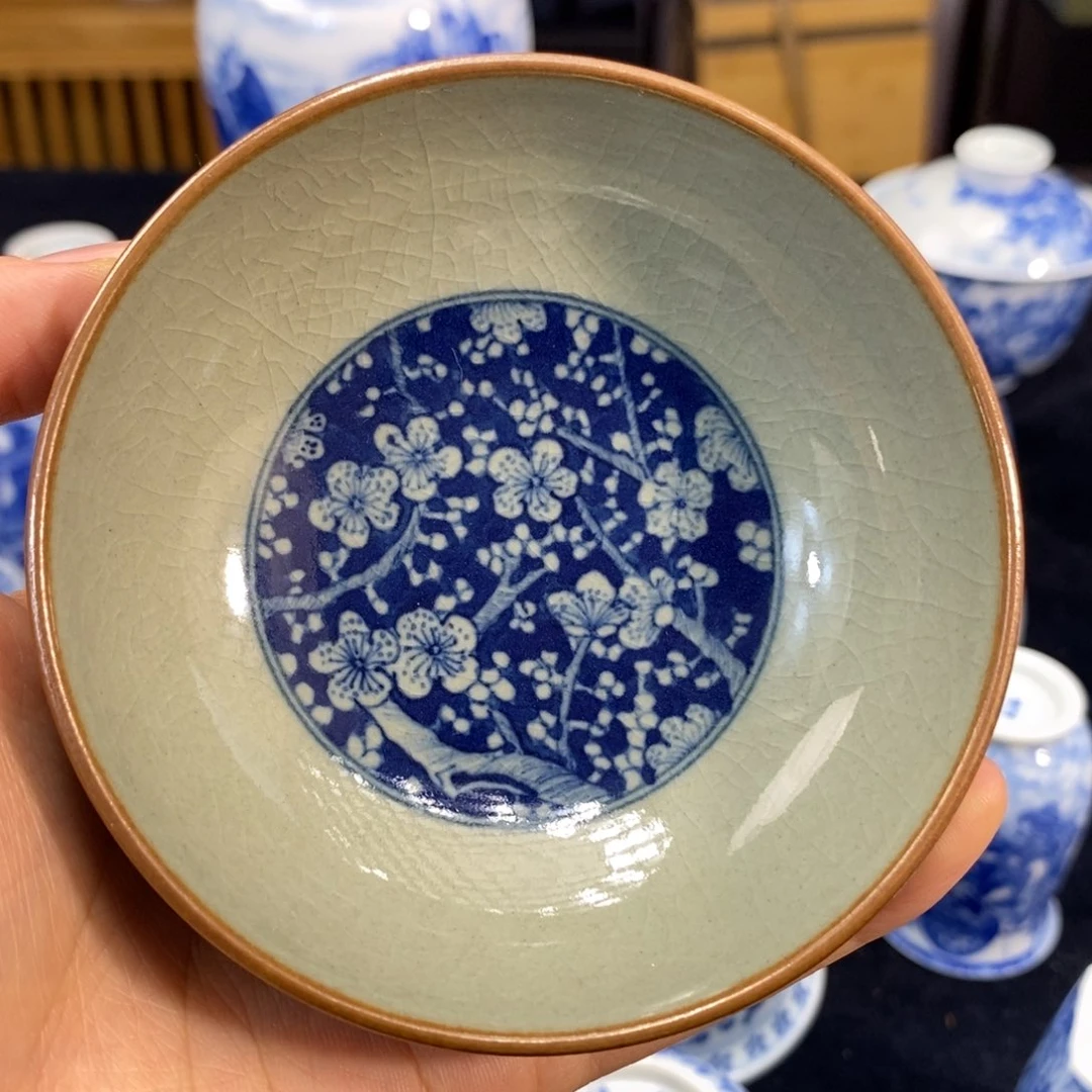 修**仙言旭堂 蓝底冰梅