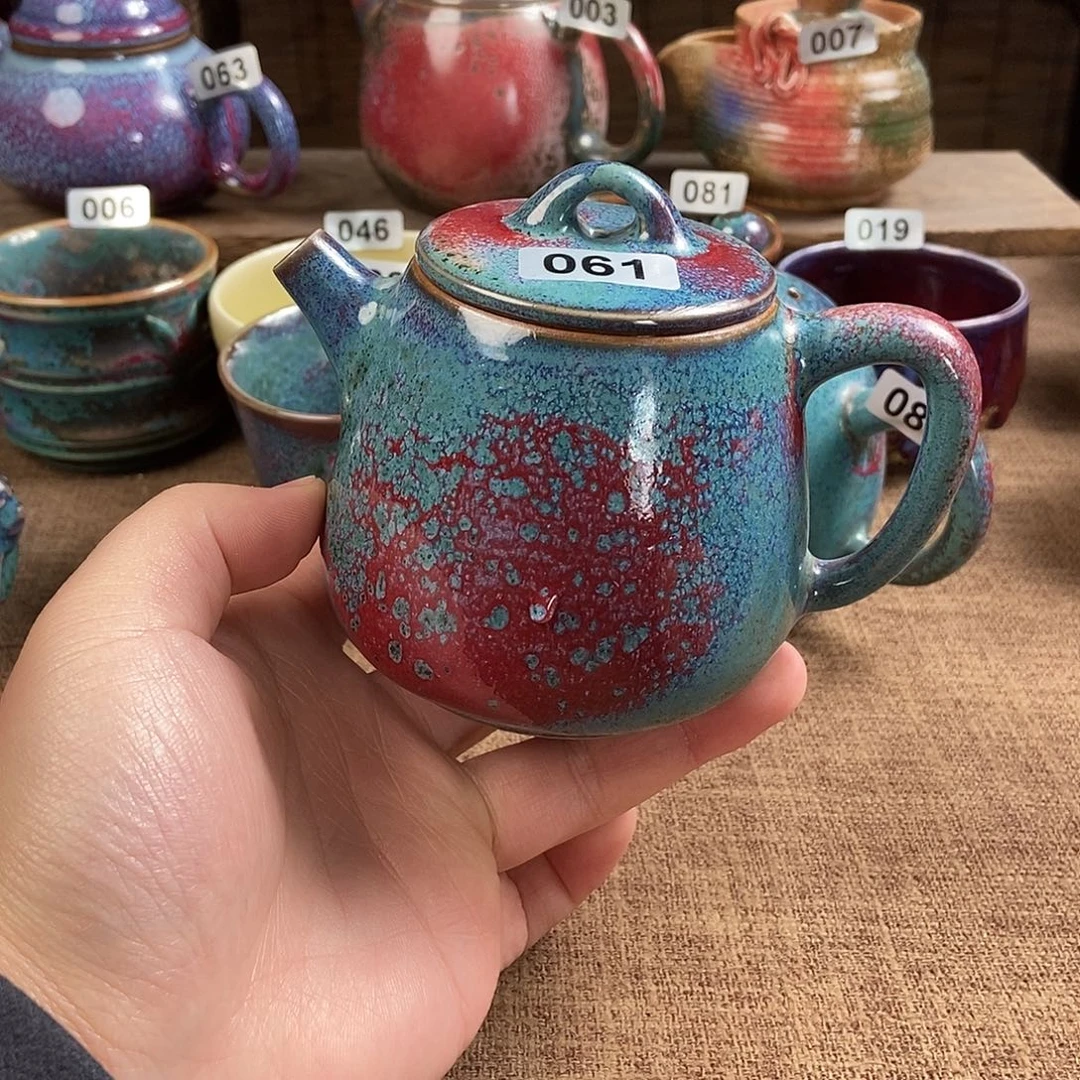 瓷片钧瓷茶壶茶具