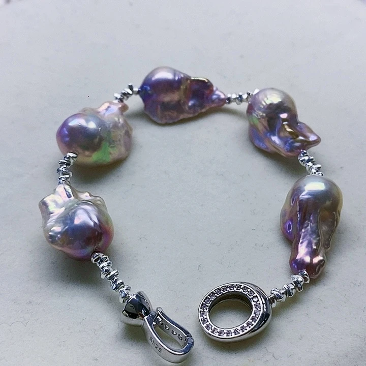 银S925镶嵌耳饰淡水珍珠