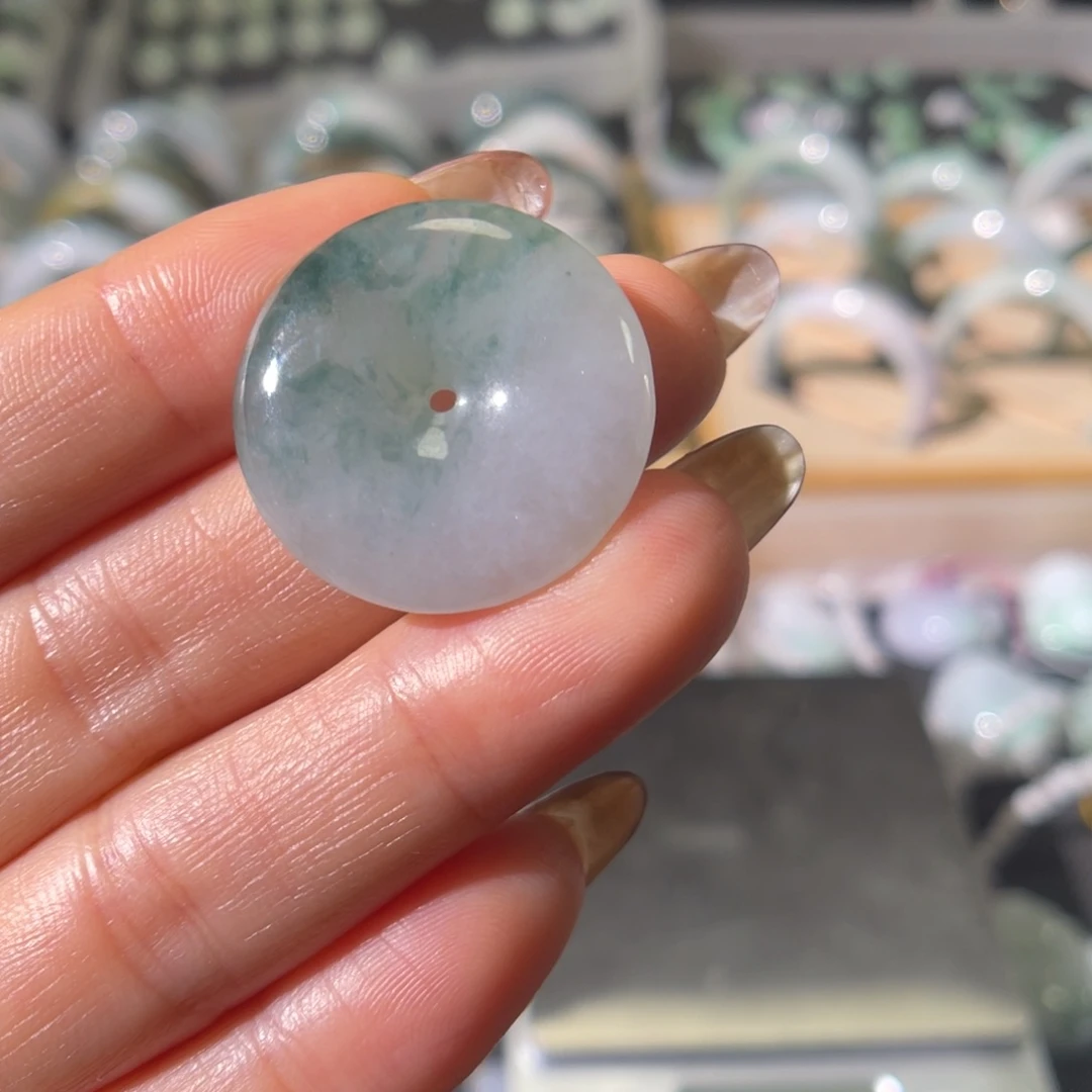 翡翠未镶嵌颈饰缅甸翡翠A货平安扣