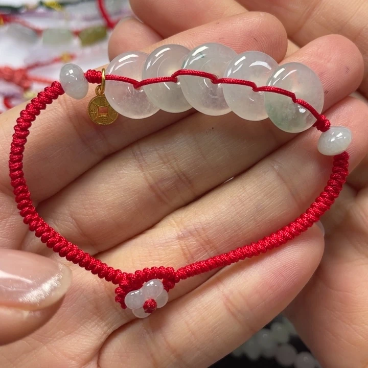 翡翠未镶嵌手绳17手围