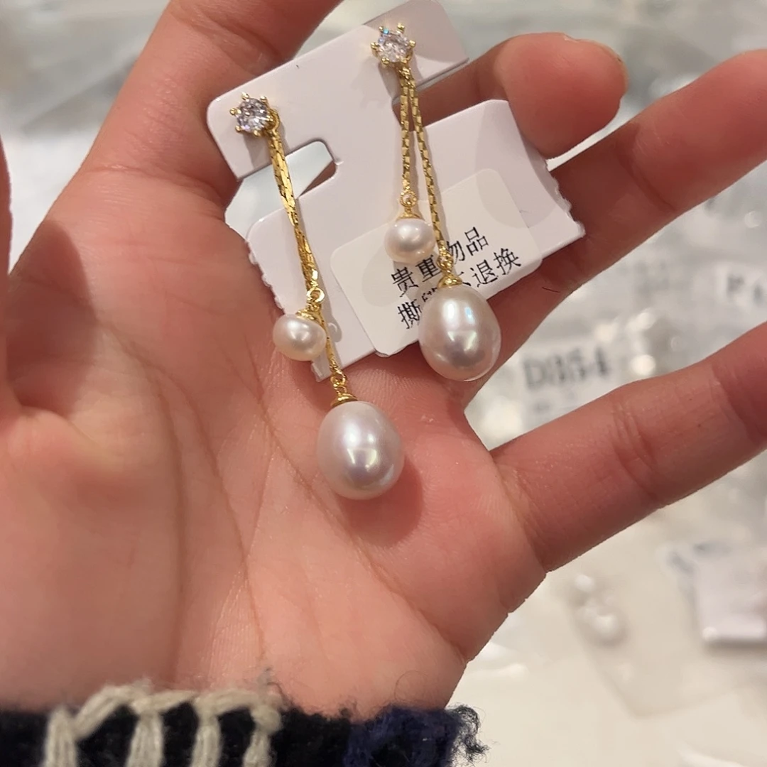 淡水珍珠耳饰合金