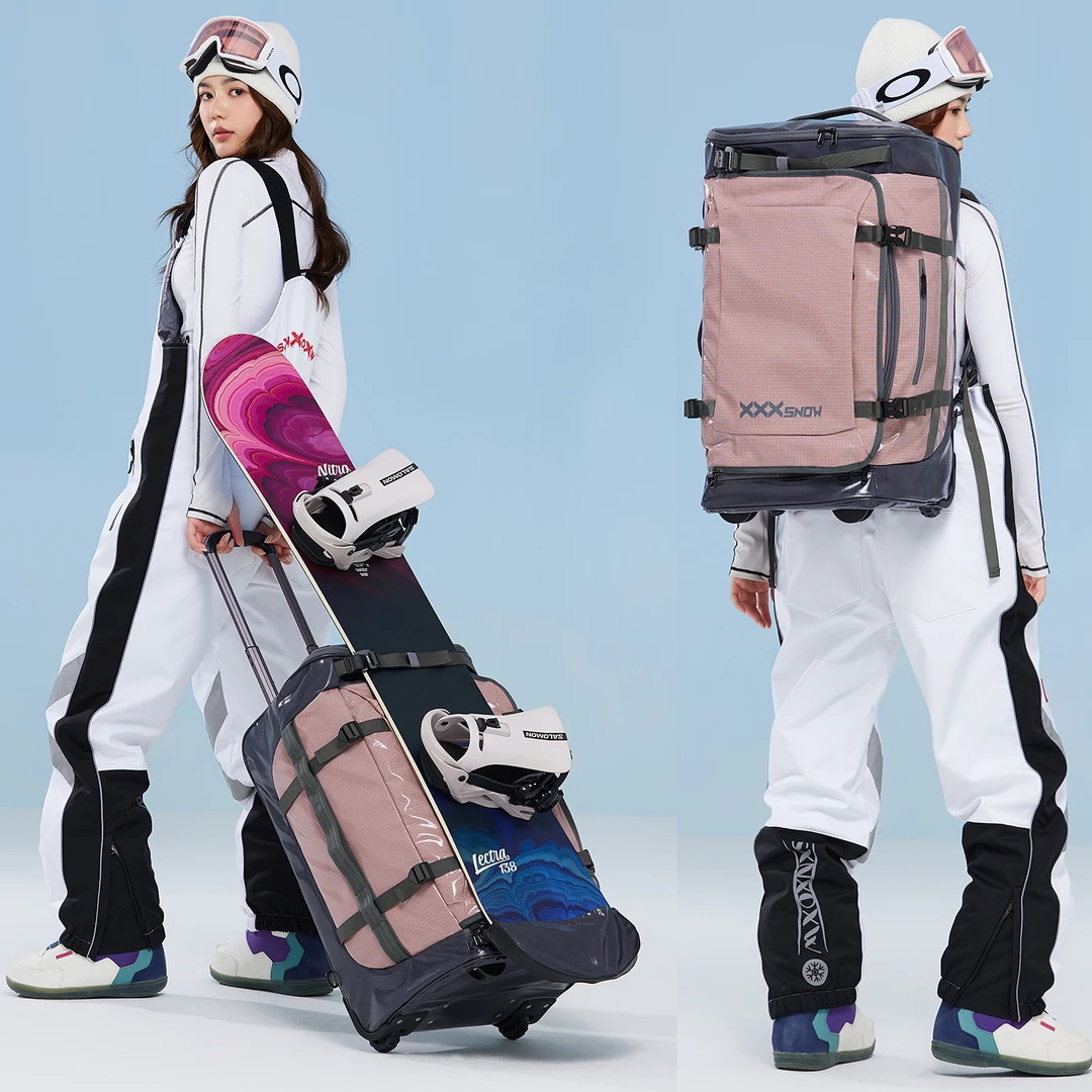 XXXsnow滑雪拉杆背包单板包双肩行李箱滑雪装备包带轮板包雪鞋包