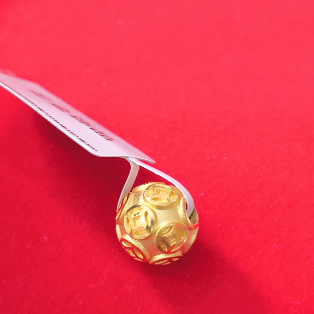【夏夏专享】足金999 铜钱球 ZP 0.79 攒金有道