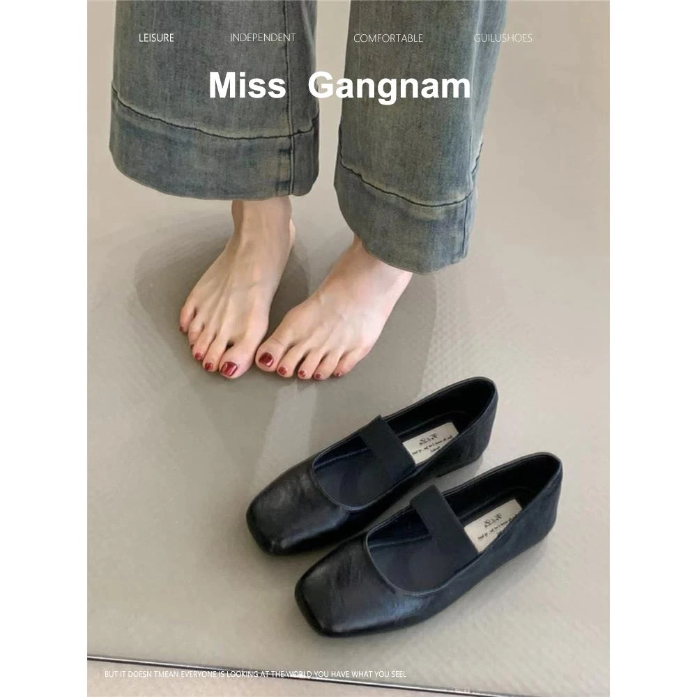 羊皮版！复古玛丽珍女鞋2025年新款气质百搭配裙子浅口软底晚晚鞋