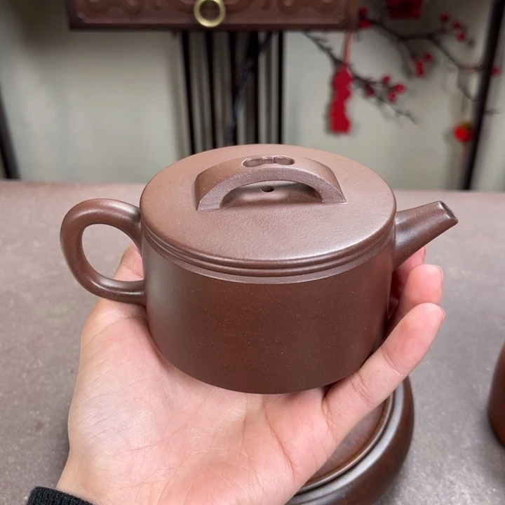 紫砂茶壶200CC50目紫泥汉瓦