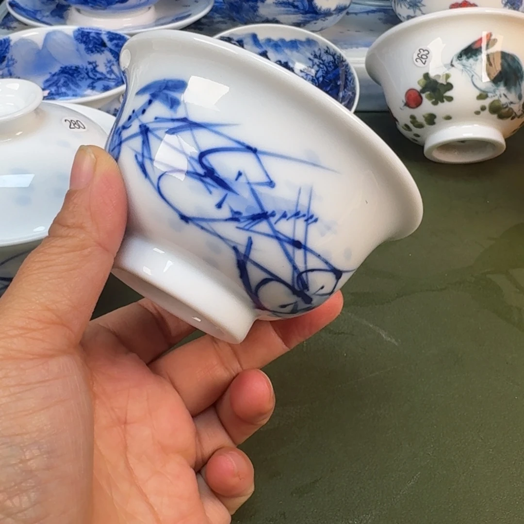 陶瓷景德镇纯手绘茶具圆圆272