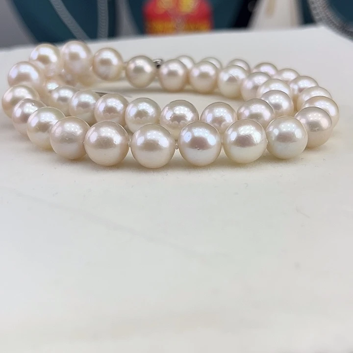 淡水珍珠银S925镶嵌颈饰10➕极光炫彩高品