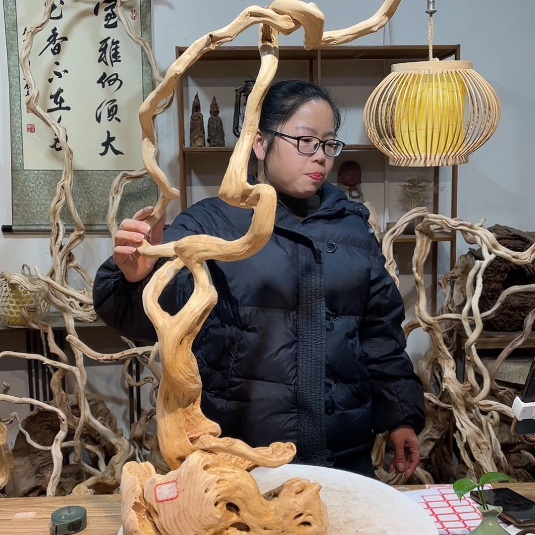 柏木杜鹃根根艺摆件