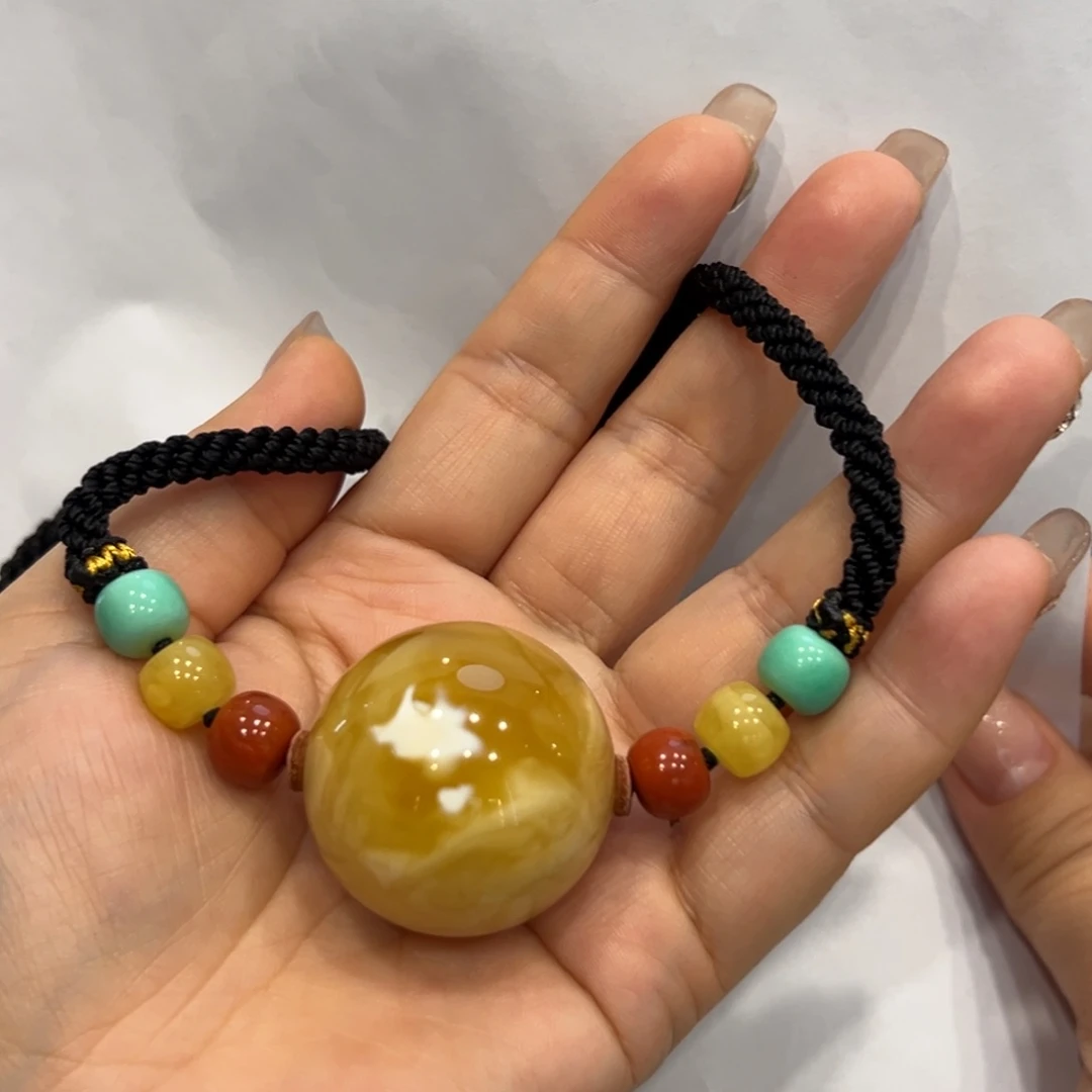 琥珀颈饰未镶嵌我****界颈链