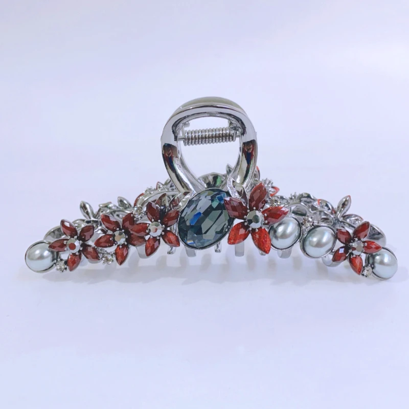 轻奢高级感水钻鲨鱼夹韩系新款后脑勺盘发大号抓夹女发夹气质夹子