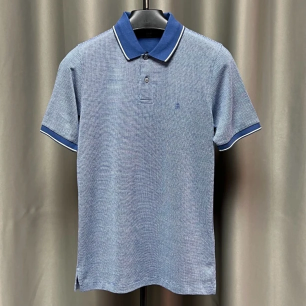 未使用 Dunhill/登喜路 男士休闲短袖POLO衫/D2990