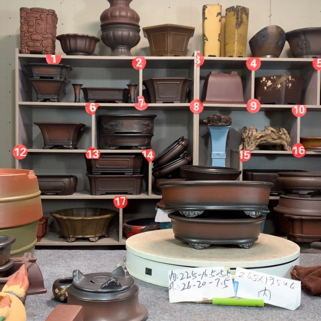 宜兴紫砂花盆精品